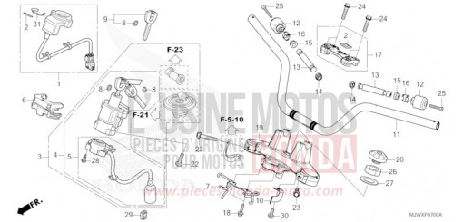 TUBO MANUBRIO/PONTE SUPERIORE CB500XAJ di 2018